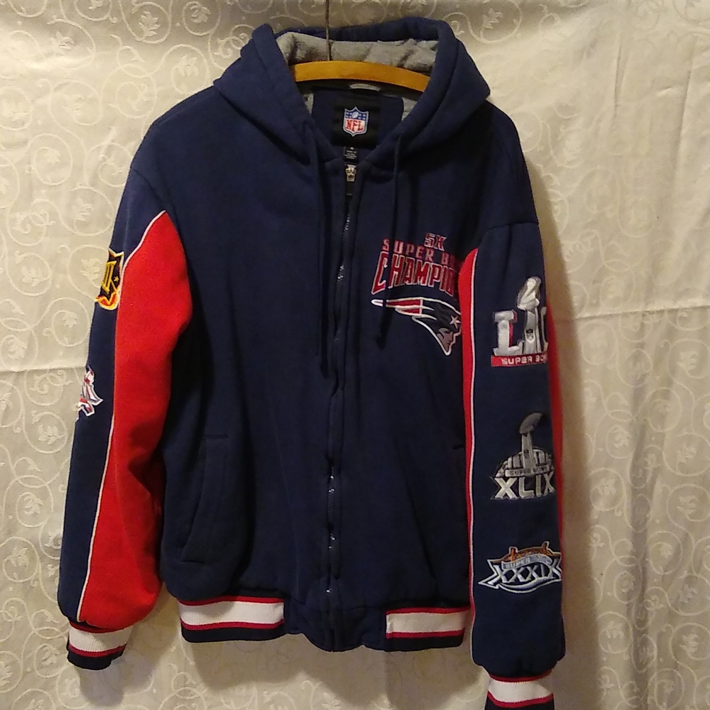 5X Patriots champions super bowl super thick jacket
